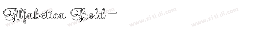 Alfabetica Bold字体转换
